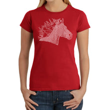 Load image into Gallery viewer, Horse Mane - Women&#39;s Word Art T-Shirt
