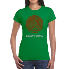 Load image into Gallery viewer, Occupy Mars - Women&#39;s Word Art T-Shirt
