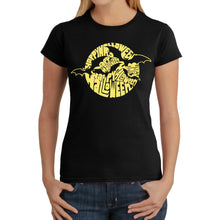 Load image into Gallery viewer, Halloween Bats  - Women&#39;s Word Art T-Shirt