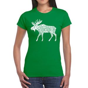 Moose  - Women's Word Art T-Shirt
