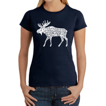 Load image into Gallery viewer, Moose  - Women&#39;s Word Art T-Shirt