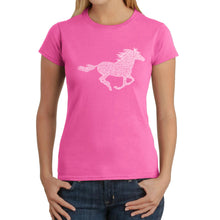 Load image into Gallery viewer, Horse Breeds -  Women&#39;s Word Art T-Shirt
