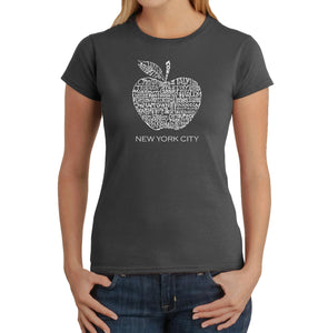 Neighborhoods in NYC - Women's Word Art T-Shirt