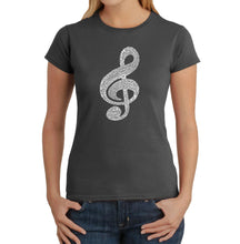 Load image into Gallery viewer, Music Note -  Women&#39;s Word Art T-Shirt
