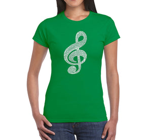 Music Note -  Women's Word Art T-Shirt