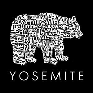 Yosemite Bear - Women's Word Art Hooded Sweatshirt