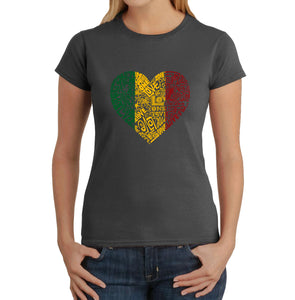 One Love Heart -  Women's Word Art T-Shirt