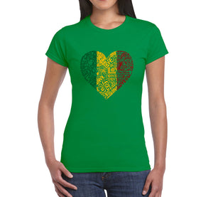 One Love Heart -  Women's Word Art T-Shirt