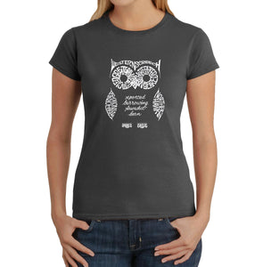 Owl -  Women's Word Art T-Shirt
