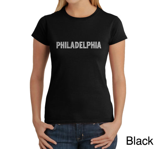 PHILADELPHIA NEIGHBORHOODS - Women's Word Art T-Shirt