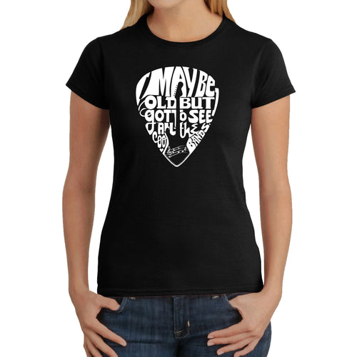 Guitar Pick  - Women's Word Art T-Shirt