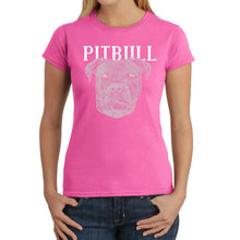 Load image into Gallery viewer, Pitbull Face - Women&#39;s Word Art T-Shirt
