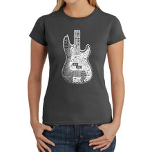 Load image into Gallery viewer, Bass Guitar  - Women&#39;s Word Art T-Shirt
