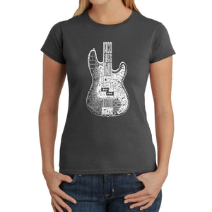Bass Guitar  - Women's Word Art T-Shirt