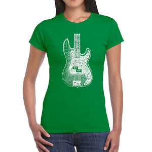 Bass Guitar  - Women's Word Art T-Shirt