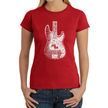 Load image into Gallery viewer, Bass Guitar  - Women&#39;s Word Art T-Shirt