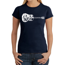 Load image into Gallery viewer, Peace Love Country  - Women&#39;s Word Art T-Shirt