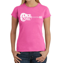 Load image into Gallery viewer, Peace Love Country  - Women&#39;s Word Art T-Shirt