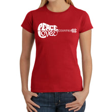 Load image into Gallery viewer, Peace Love Country  - Women&#39;s Word Art T-Shirt