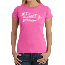 Load image into Gallery viewer, Pledge of Allegiance Flag - Women&#39;s Word Art T-Shirt