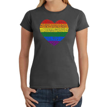 Load image into Gallery viewer, Pride Heart - Women&#39;s Word Art T-Shirt