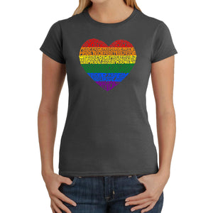Pride Heart - Women's Word Art T-Shirt