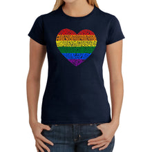 Load image into Gallery viewer, Pride Heart - Women&#39;s Word Art T-Shirt