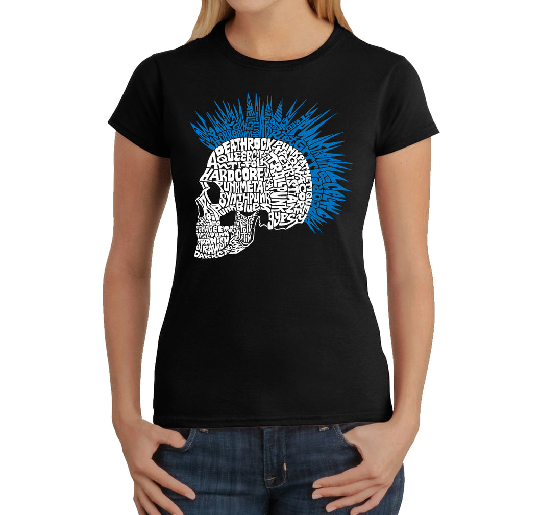 Punk Mohawk - Women's Word Art T-Shirt