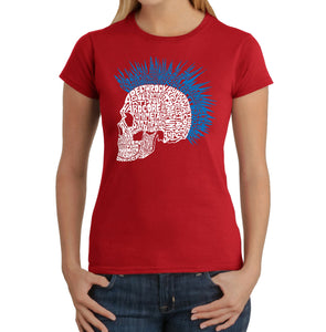 Punk Mohawk - Women's Word Art T-Shirt