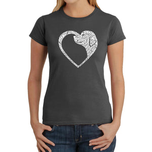 Dog Heart - Women's Word Art T-Shirt