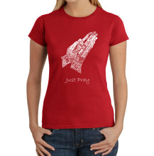 Load image into Gallery viewer, Prayer Hands -  Women&#39;s Word Art T-Shirt