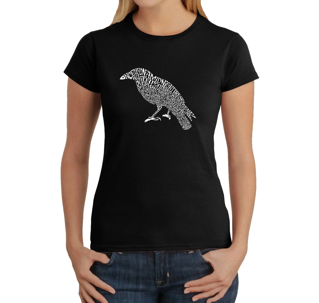 Edgar Allan Poe's The Raven -  Women's Word Art T-Shirt
