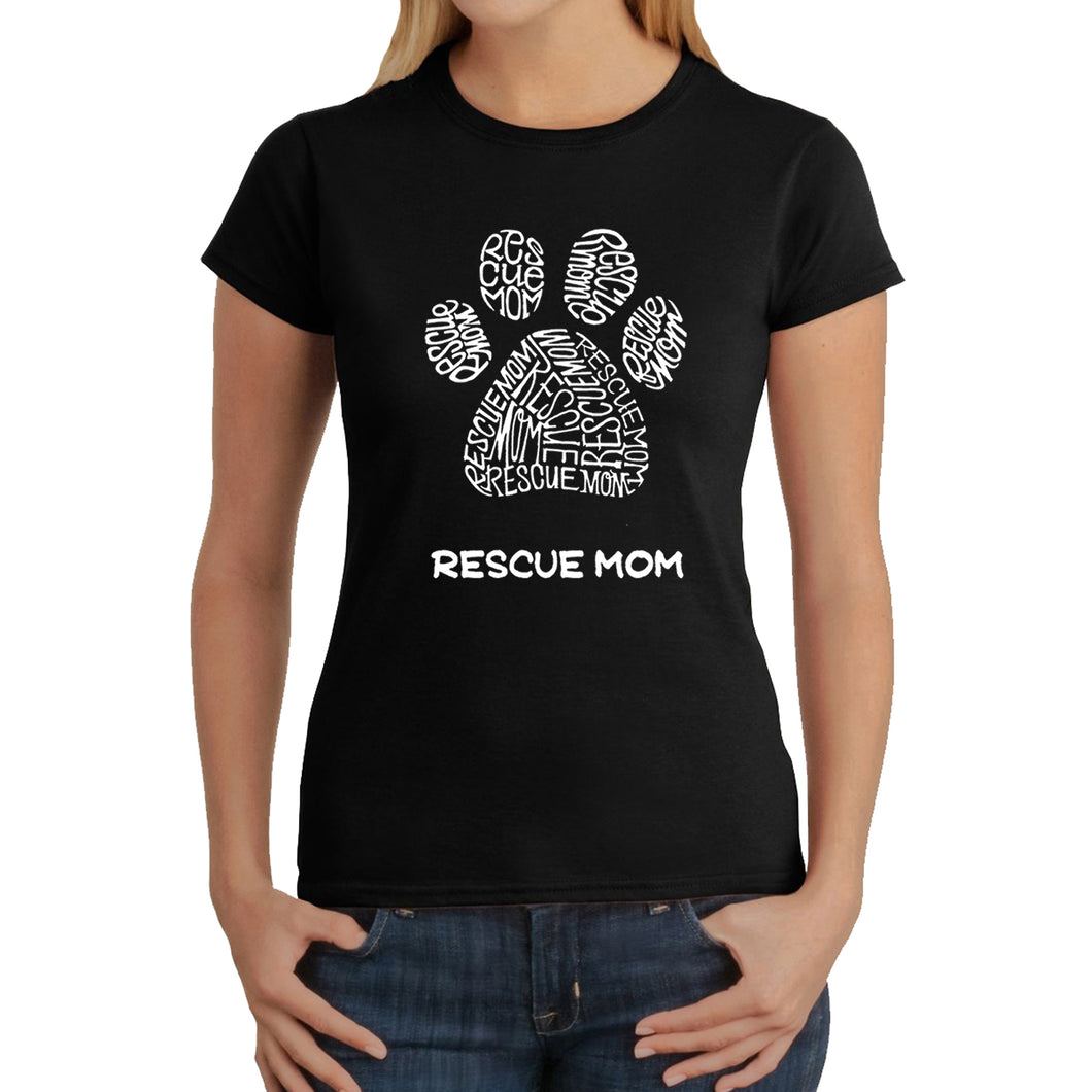 Rescue Mom -  Women's Word Art T-Shirt