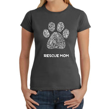 Load image into Gallery viewer, Rescue Mom -  Women&#39;s Word Art T-Shirt