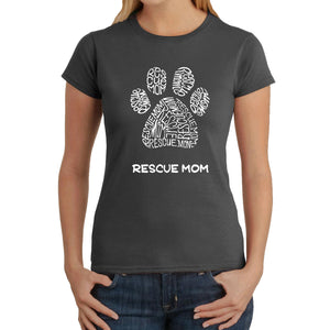 Rescue Mom -  Women's Word Art T-Shirt