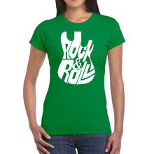 Load image into Gallery viewer, Rock And Roll Guitar - Women&#39;s Word Art T-Shirt