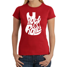 Load image into Gallery viewer, Rock And Roll Guitar - Women&#39;s Word Art T-Shirt