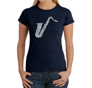 Sax - Women's Word Art T-Shirt