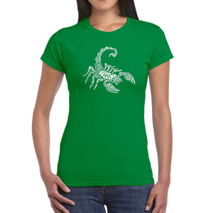 Types of Scorpions -  Women's Word Art T-Shirt