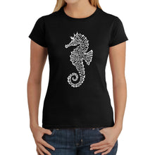 Load image into Gallery viewer, Types of Seahorse -  Women&#39;s Word Art T-Shirt
