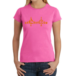 San Francisco Bridge  - Women's Word Art T-Shirt