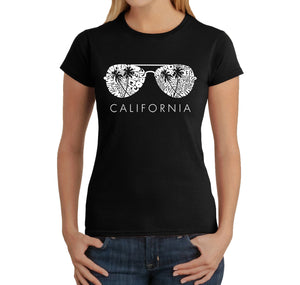 California Shades - Women's Word Art T-Shirt