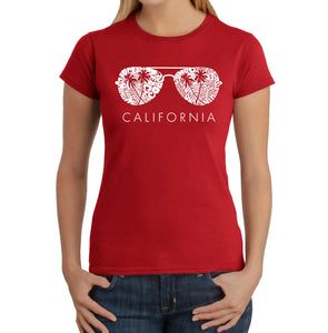 California Shades - Women's Word Art T-Shirt