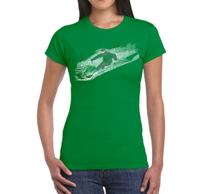 Ski - Women's Word Art T-Shirt