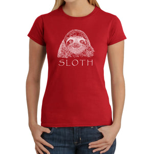 Sloth - Women's Word Art T-Shirt