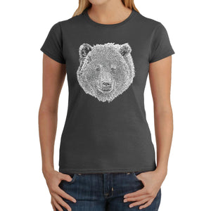 Bear Face  - Women's Word Art T-Shirt