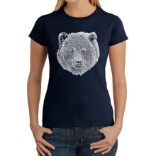 Load image into Gallery viewer, Bear Face  - Women&#39;s Word Art T-Shirt