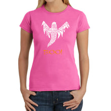 Load image into Gallery viewer, Halloween Ghost - Women&#39;s Word Art T-Shirt