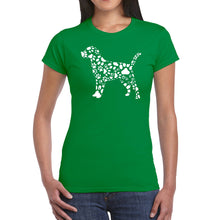 Load image into Gallery viewer, Dog Paw Prints  - Women&#39;s Word Art T-Shirt