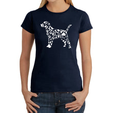 Load image into Gallery viewer, Dog Paw Prints  - Women&#39;s Word Art T-Shirt
